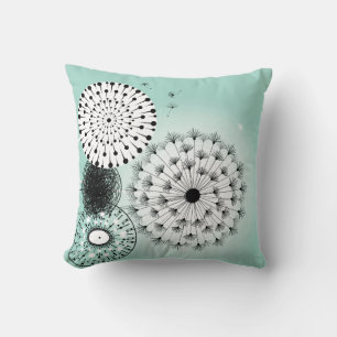 Almofada Travesseiro Azul de Dandelions Maravilhoso