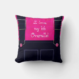 Almofada Travesseiro Azul Jean Bib Overalls