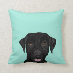 Almofada Travesseiro Black Labrador Dog - laboratório pret