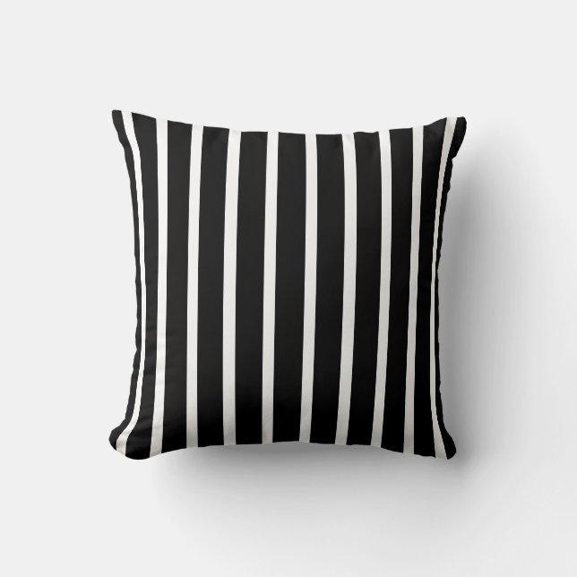 Almofada Travesseiro Black Safari Stripe (Frente)