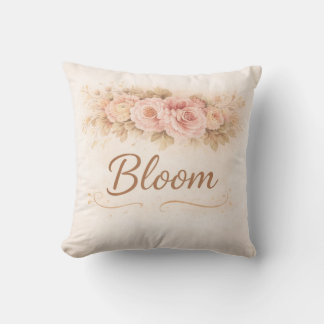 Almofada Travesseiro Bloom Floral | Estética Rosa Suave