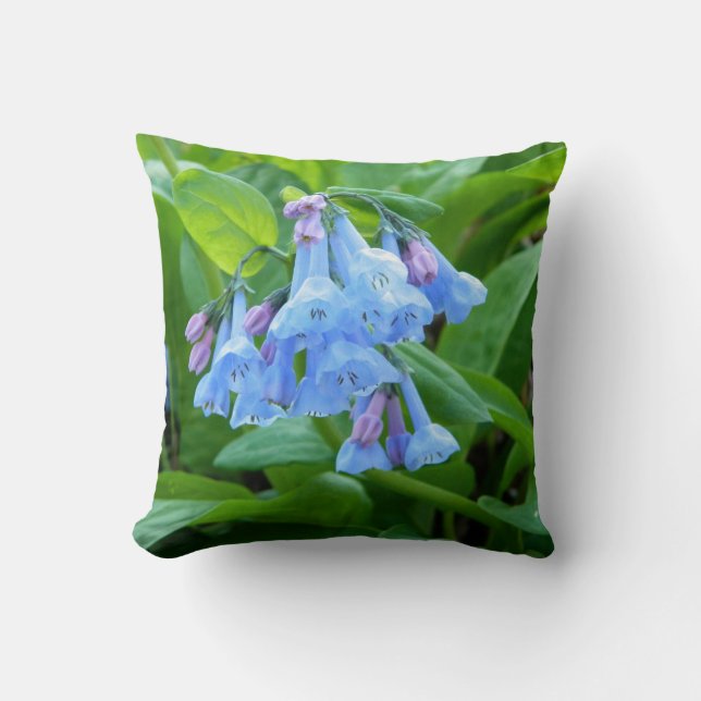 Almofada Travesseiro Bluebells Ring (Virginia Bluebells) (Frente)