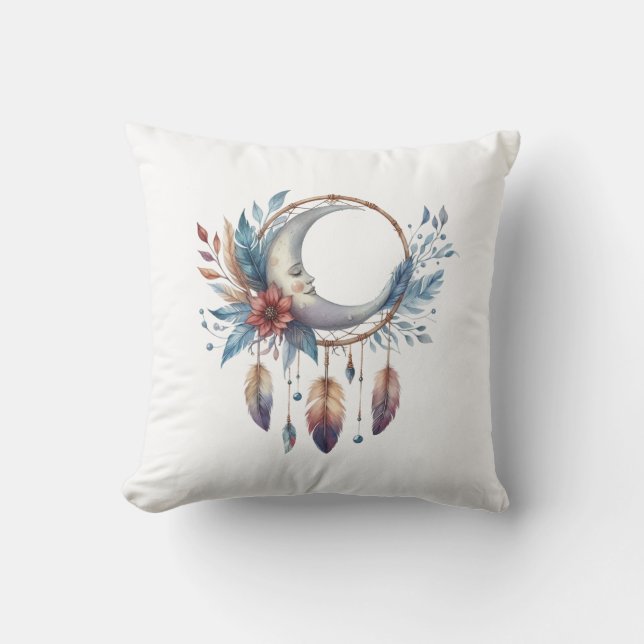 Almofada Travesseiro Boho Moon Throw (Frente)