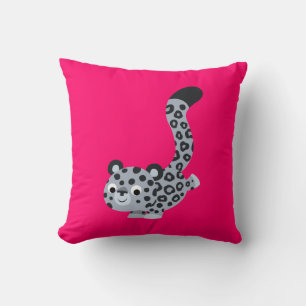 Almofada Travesseiro bonito do leopardo de neve da