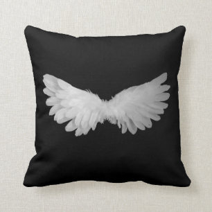 Almofada Travesseiro bonito preto da asa do anjo