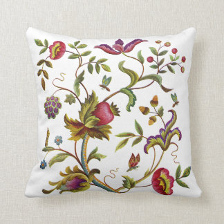 Almofada Travesseiro bordado Deerwod Faux Jacobean