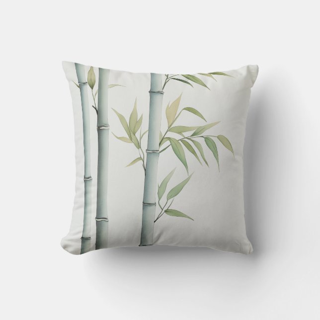 Almofada Travesseiro Botânico de Bambu minimalista (Frente)