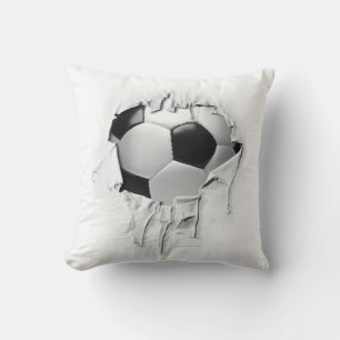 Almofada Travesseiro Branco do futebol rasgado