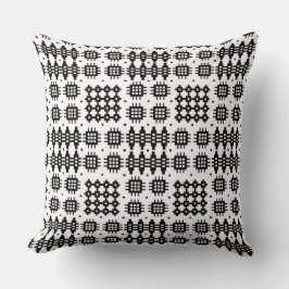 Almofada Travesseiro, branco do preto do teste padrão da