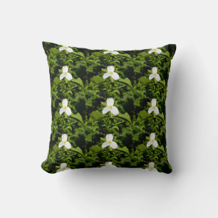 Almofada Travesseiro branco do Wildflower do Trillium
