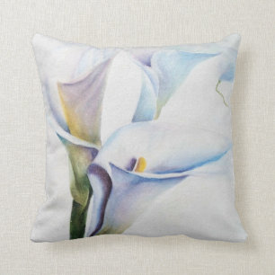ALMOFADA TRAVESSEIRO BRANCO DOS LÍRIOS DE CALLA