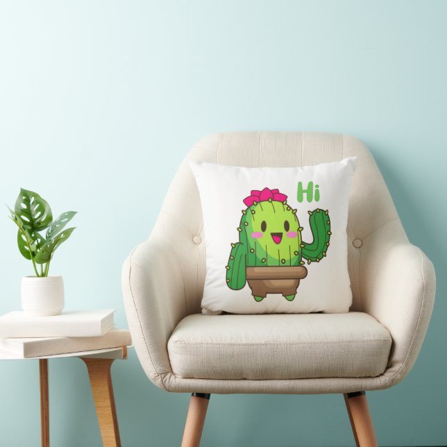 Almofada Travesseiro Cacto Sorridente – Hello Plant Design (Cadeira)