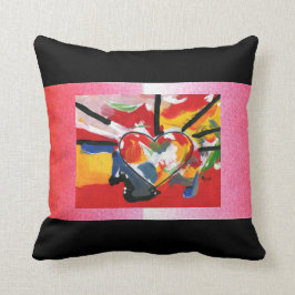 Almofada Travesseiro cardíaco do estilo Peter Max art de 60
