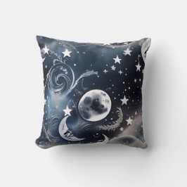 Almofada Travesseiro Celestial Lua Prata Platina
