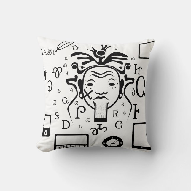 Almofada travesseiro Cherokee do ᏣᎳᎩᎠᏈᏍᏙ (Frente)