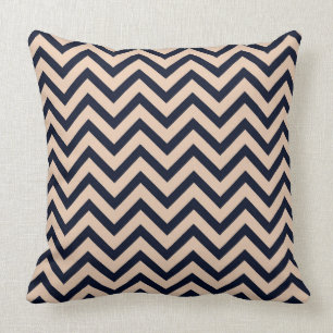 Almofada Travesseiro Chevron Preto/Marrom/Branco