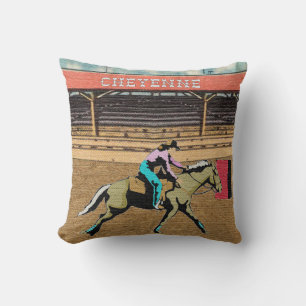 Almofada Travesseiro Cheyenne Rodeo Cowgirl Barrel Racing