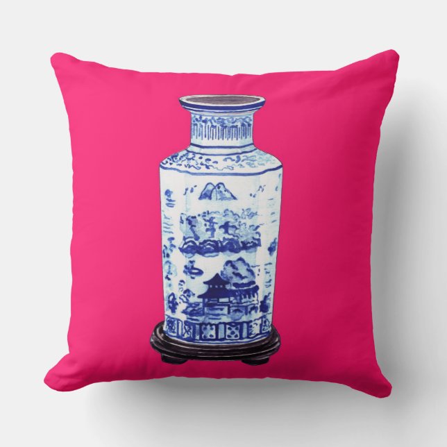 ALMOFADA TRAVESSEIRO CHINÊS DO VASO DE ANNECHOVIE (Frente)