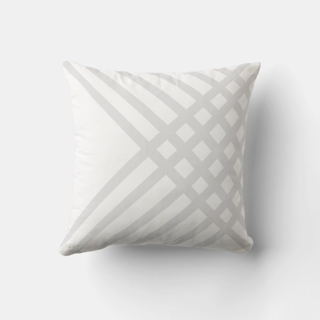 Almofada Travesseiro Cinza com Padrão Geométrico (Verso)
