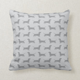 Almofada Travesseiro cinzento bonito do teste padrão do cão
