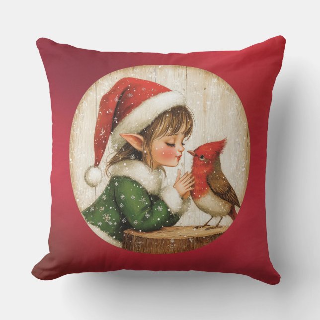 Almofada Travesseiro clássico de Xadrez de Buffalo de Natal (Frente)