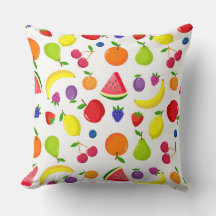 Travesseiro Colorido de Frutas e Bagas de Verão