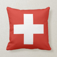 Travesseiro com bandeira de Suiça