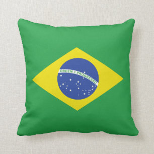 Almofada Travesseiro com bandeira do Brasil