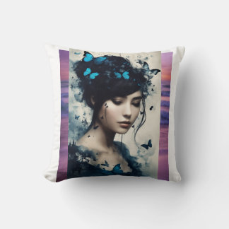 Almofada travesseiro com borboletas