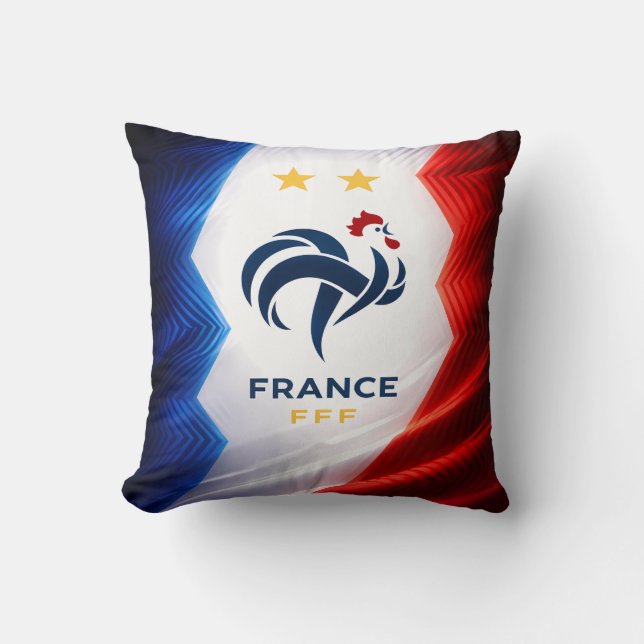 Almofada Travesseiro com Desenho da Bandeira da França com  (Frente)