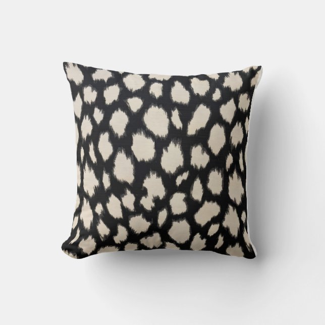 Almofada Travesseiro com Estampa de Leopardo Chic Selvagem (Frente)