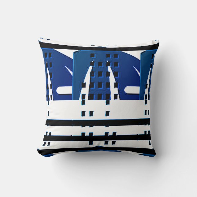 Almofada Travesseiro com faixa de zebra impressa em animais (Frente)