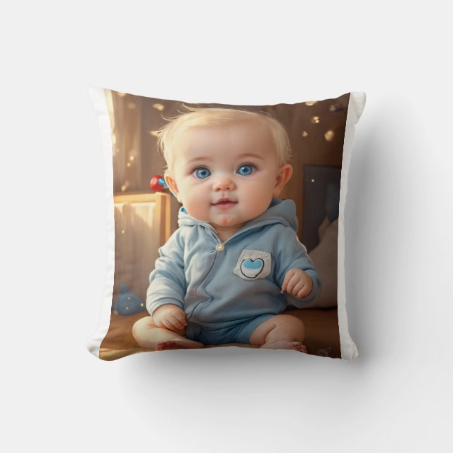 Almofada Travesseiro com Logo de Bebê Fofo – Berçário Adorá (Frente)