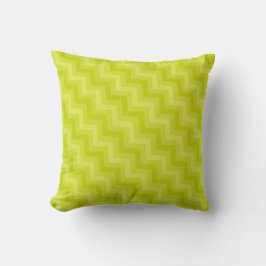 Almofada travesseiro com padrão chevron zigzag verde limão