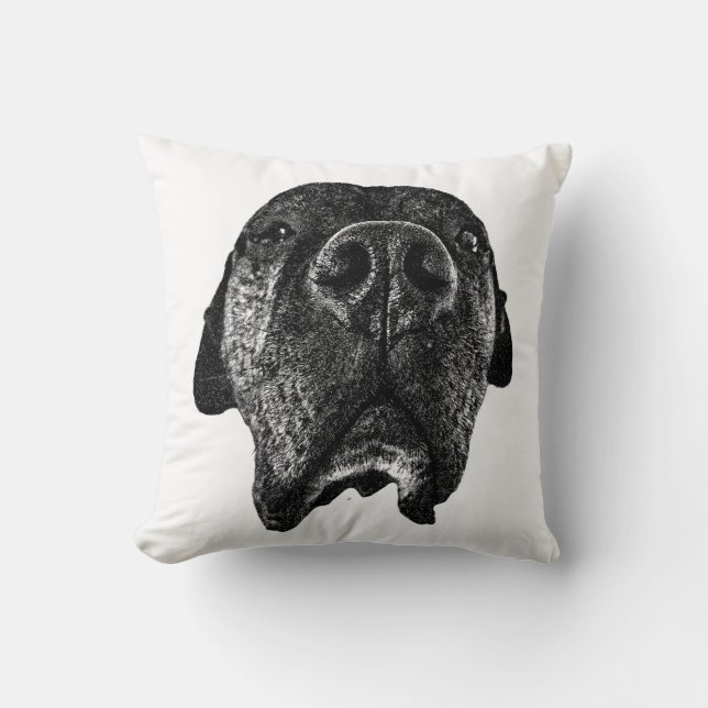 Almofada Travesseiro com Tinta de Nariz Cane Corso | Design (Frente)