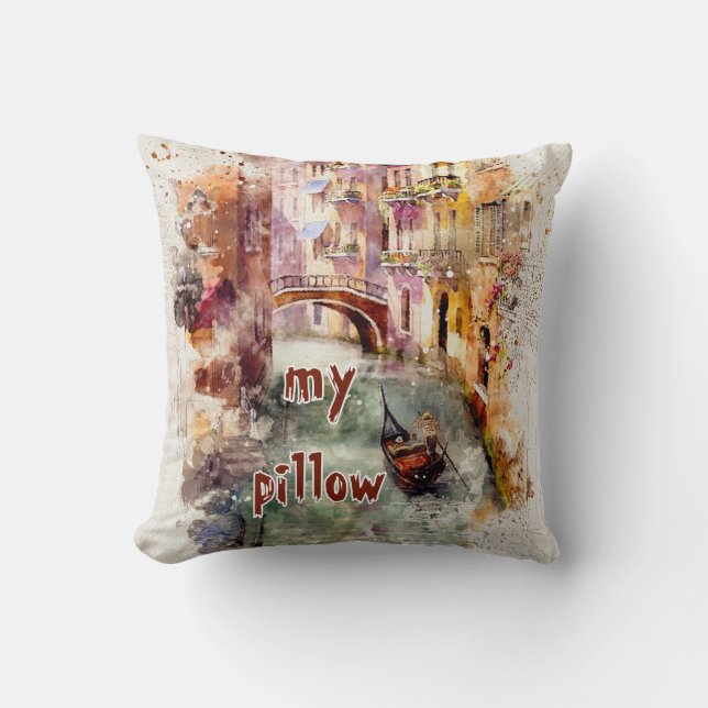 Almofada Travesseiro com volume de água texturizado (Frente)