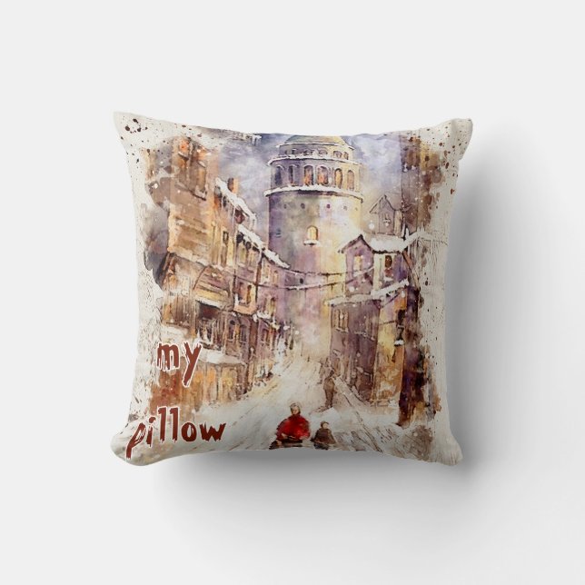 Almofada Travesseiro com volume de água texturizado (Frente)