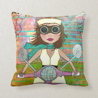 Almofada Travesseiro cor-de-rosa do patinete