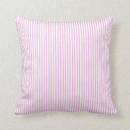 Almofada Travesseiro cor-de-rosa e branco das riscas