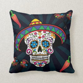 Almofada Travesseiro Crânio legal do Açúcar Mexicano