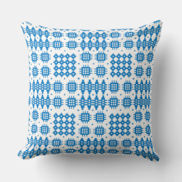 Almofada Travesseiro, Cushion Welsh Tapeçaria Padrão Azul B