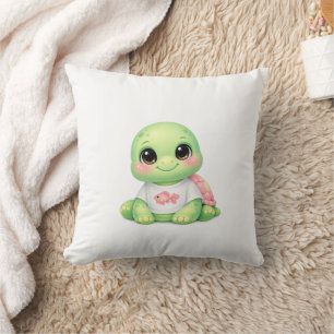 Almofada Travesseiro Cute Kawaii Tartaruga Marinha Chibi Be