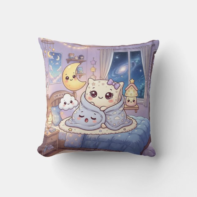 Almofada Travesseiro Cute Moon para Hora de Dormir (Frente)