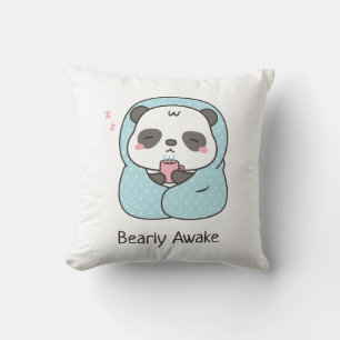 Almofada Travesseiro Cute Sleepy Panda Cozy in Blanket