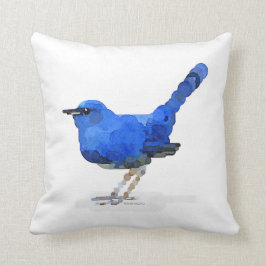 Almofada Travesseiro da aguarela do Bluebird