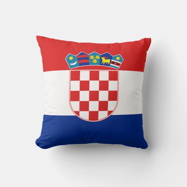 Almofada Travesseiro da bandeira de Croatia (Frente)