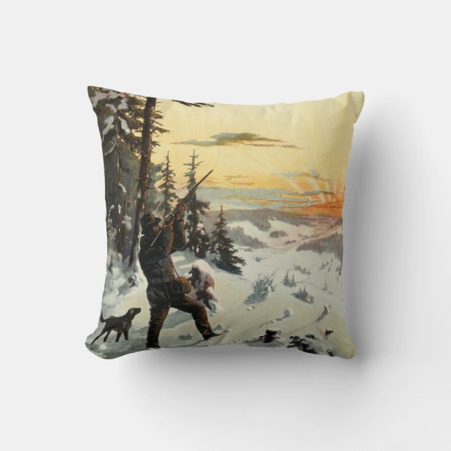 Almofada Travesseiro da decoração da arte do inverno da (Frente)