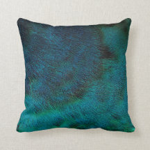 Travesseiro da plumagem do pavão