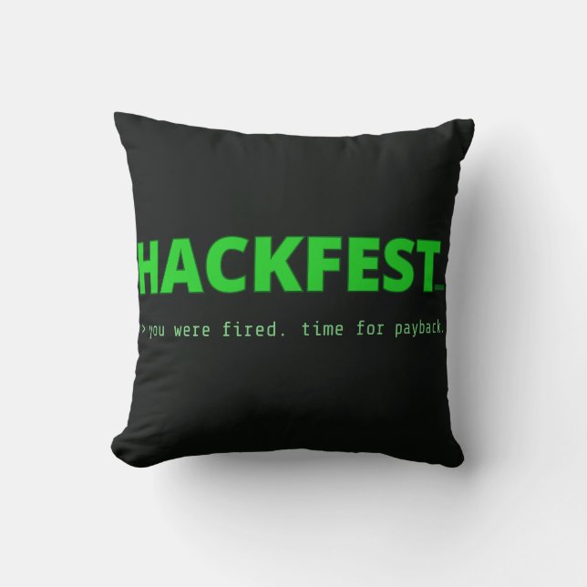 Almofada Travesseiro da Tela de Título do Hackfest (Frente)