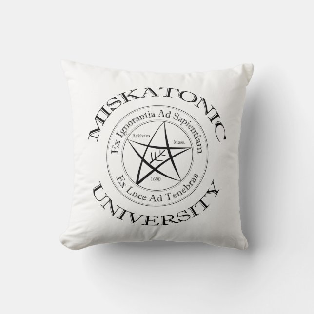 Almofada Travesseiro da Universidade Miskatonic (Frente)